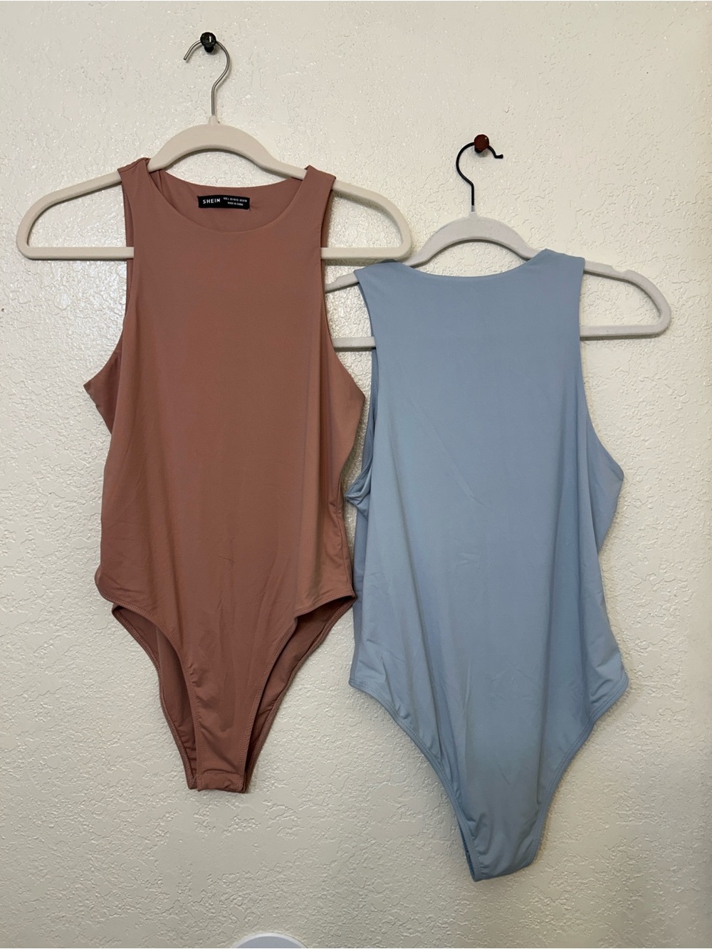 SHEIN Dusty Rose & Blue Scoop Neck Sleeveless Bodysuit’s (2 for 1)